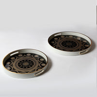 Quadro 2-Piece Vintage Accent Tray Round