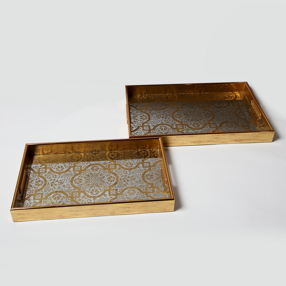 Quadro 2-Piece Vintage Accent Tray Sqaure