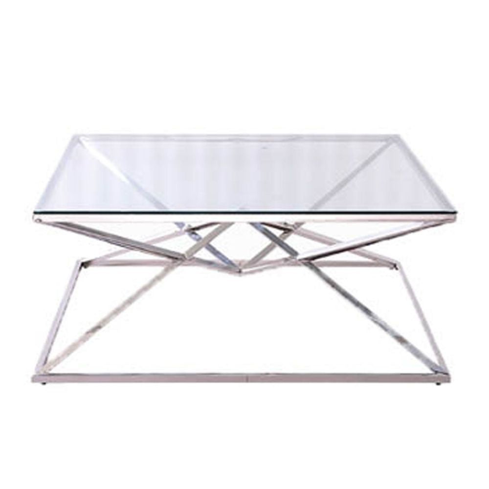 Living Room Pailton Center Table Silver/Clear (4781712408655)