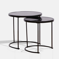 Our Home Anello Glass Top Nesting Side Table