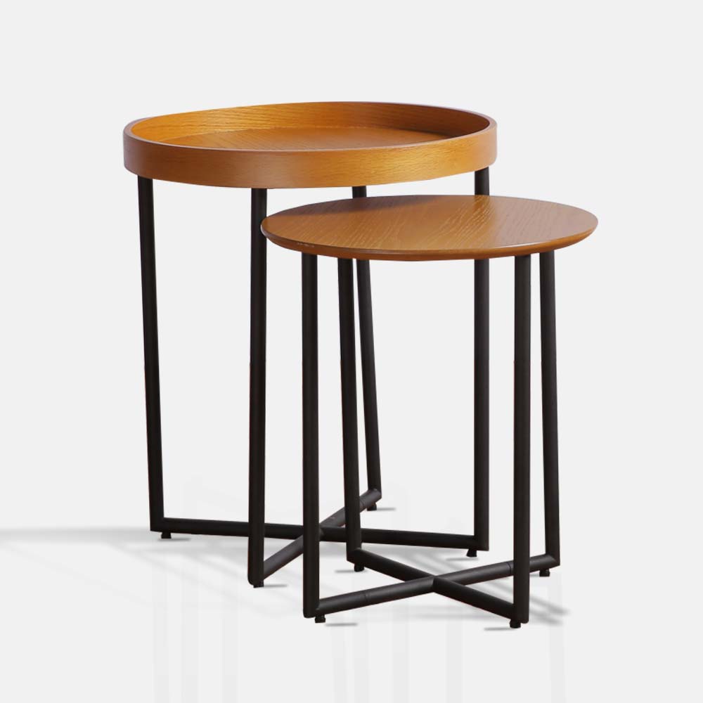 Our Home Anello Glass Top Nesting Side Table