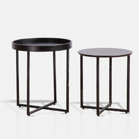 Our Home Anello Glass Top Nesting Side Table