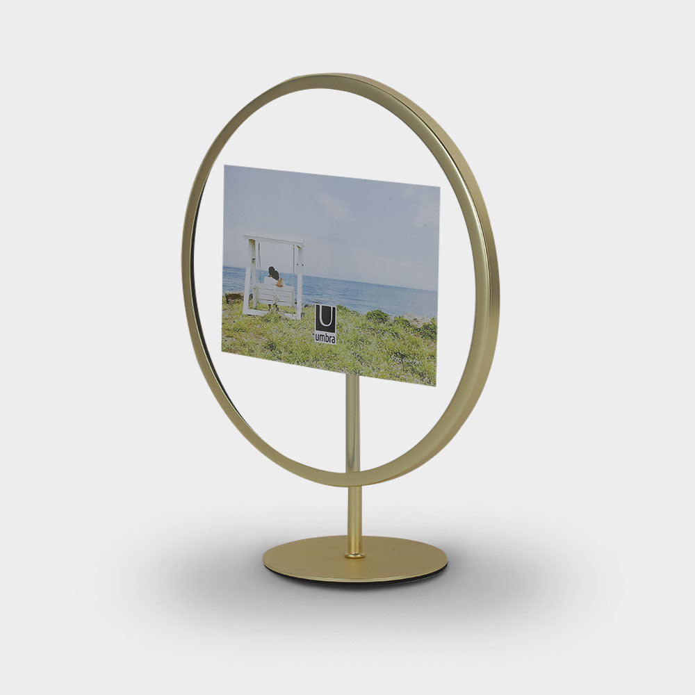 Infinity Photo Frame Round Brass (6569565323343)