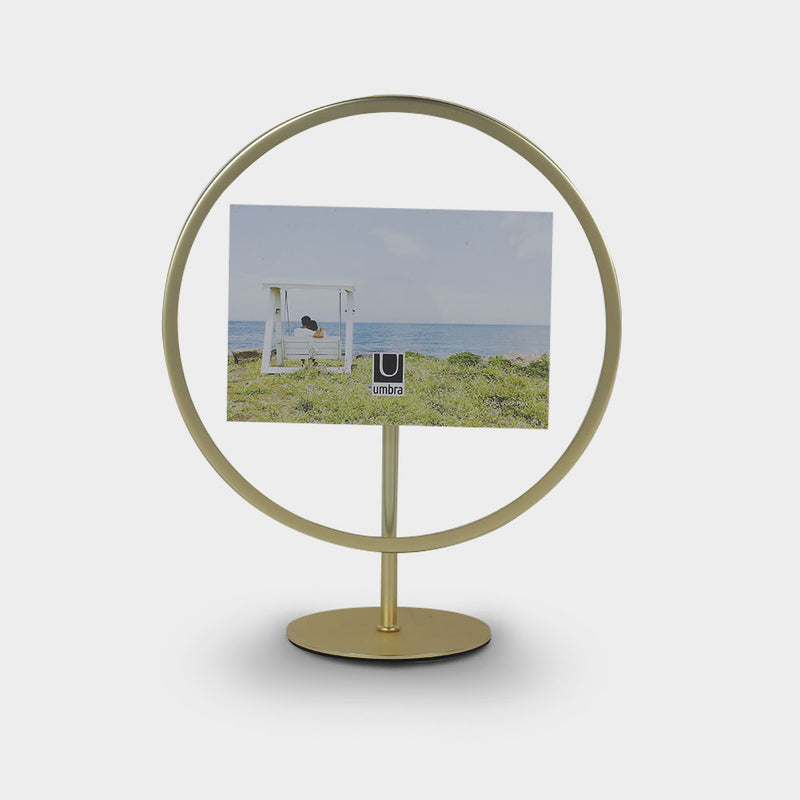 Infinity Photo Frame Round Brass (6569565323343)